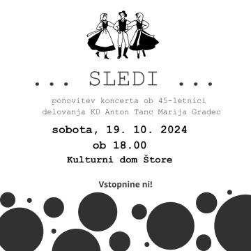 ponovitev koncerta ob 45-letnici delovanja društva